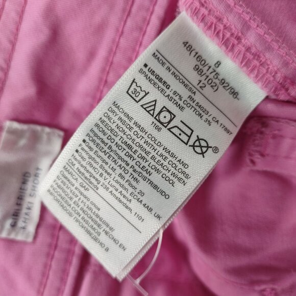 GAP Womens Pink Khaki Shorts 8 Girlfriend Fit Mid Rise‎ Casual Summer Classic - Picture 8 of 10